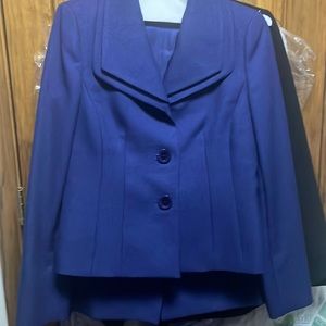 Purple Skirt Suit Size 4 Herringbone